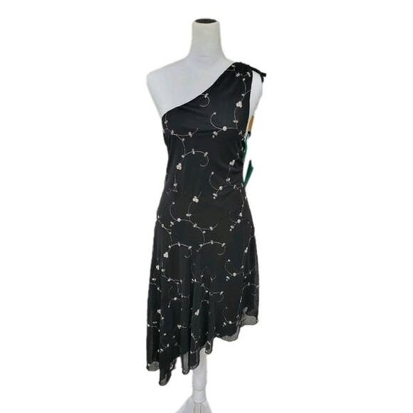 Kimchi Blue Solstice Asymmetric Mini Dress Women's Large Black One Shoulder - Picture 3 of 15